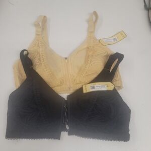 Front Closure Bra Wireless Comfort Lace Bras for Women Plus Size